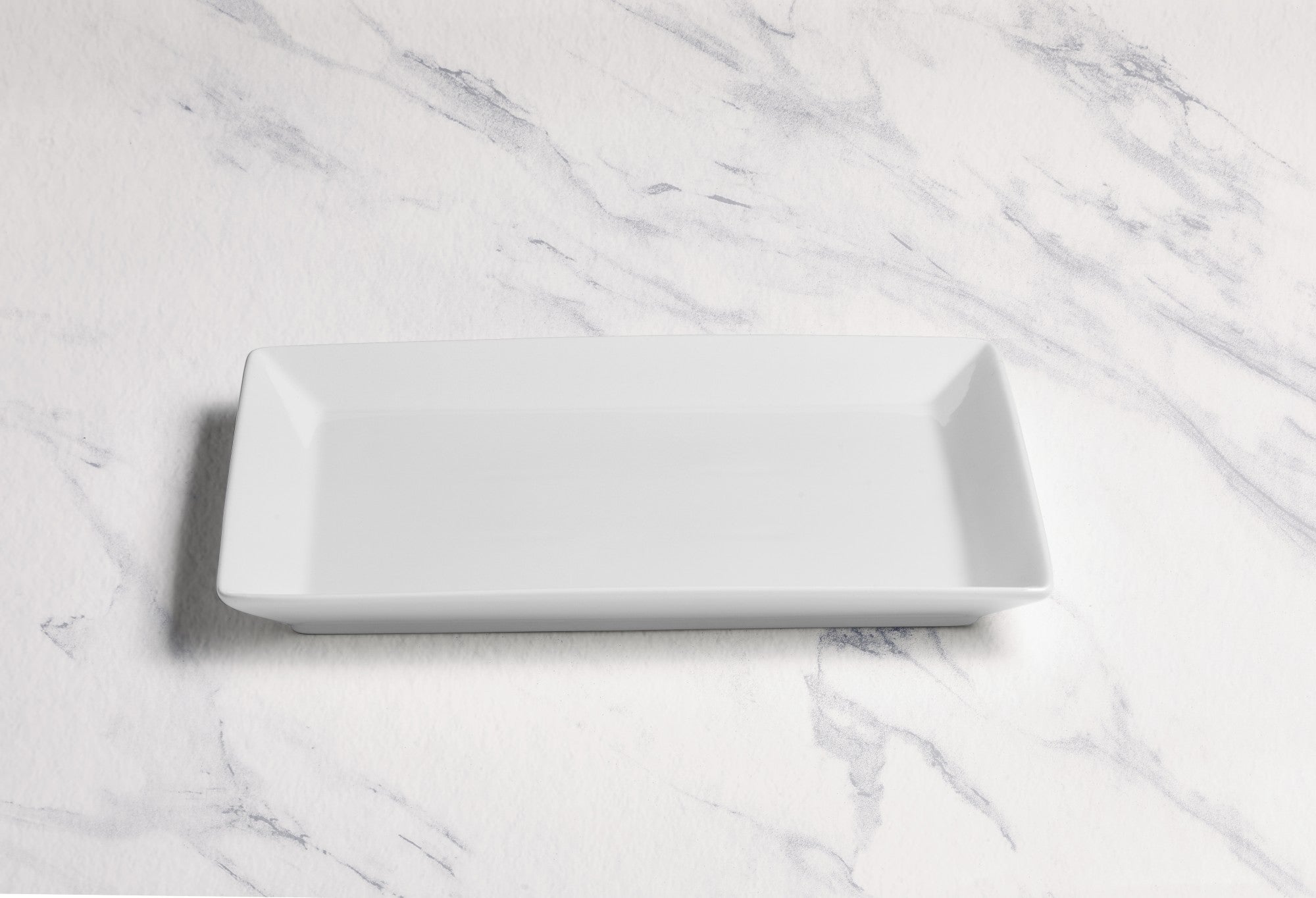 Porcelain Rectangle Plates | Ivory | Pack of 12