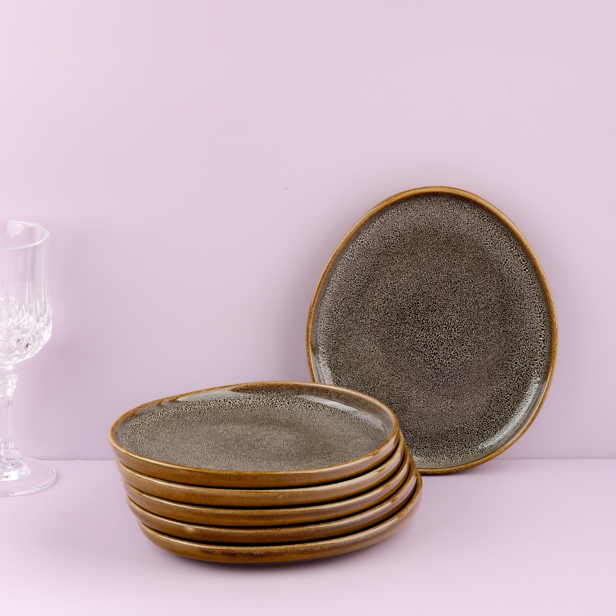 Porcelain Oval Plate | Platter | 9.8" x 8.7" | Set of 8