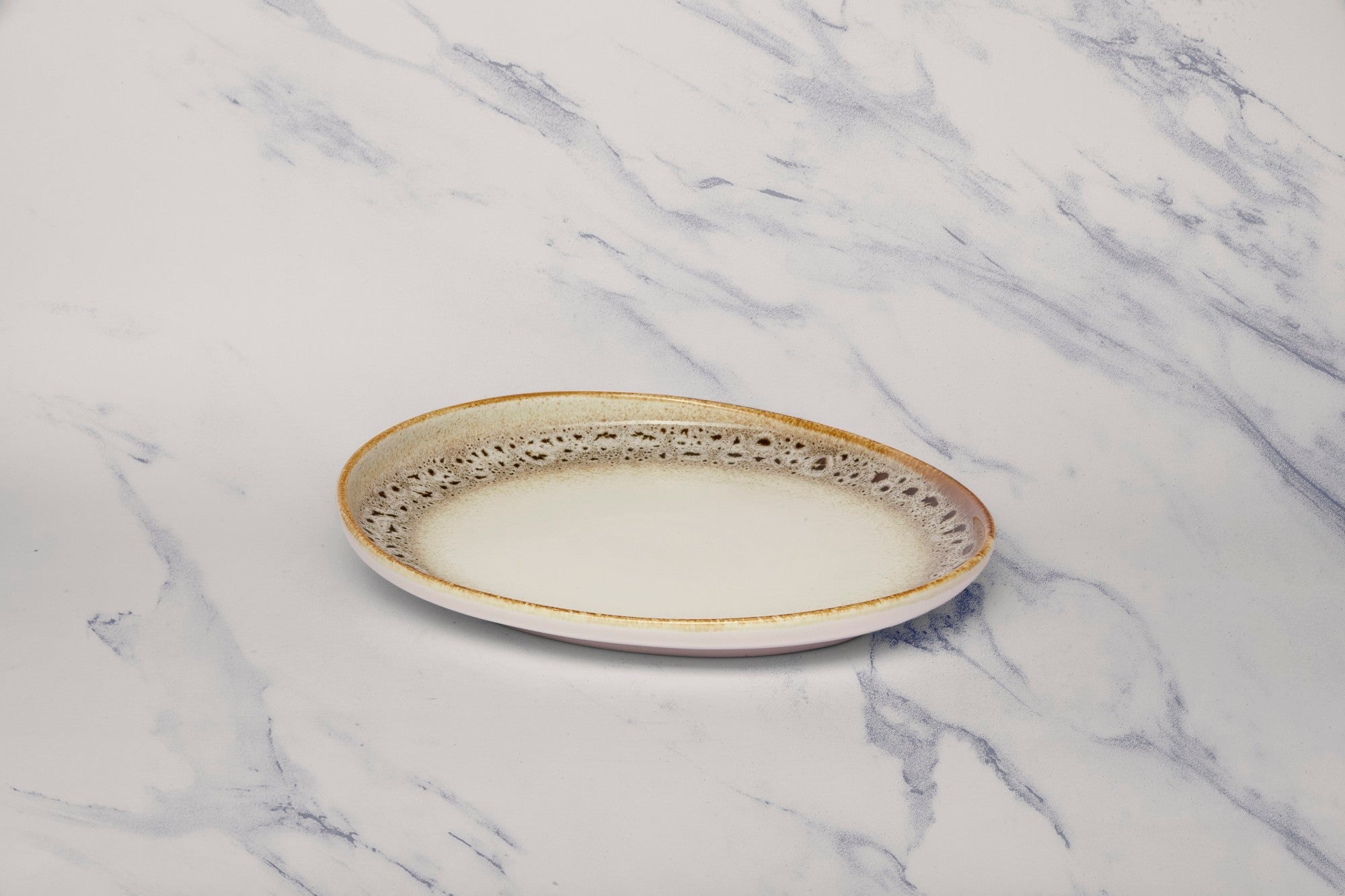 Porcelain Oval Plate | Elevated Oval Platter | Set of 6