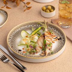 Porcelain Plate | Stackable Dinner Plate| Set of 4