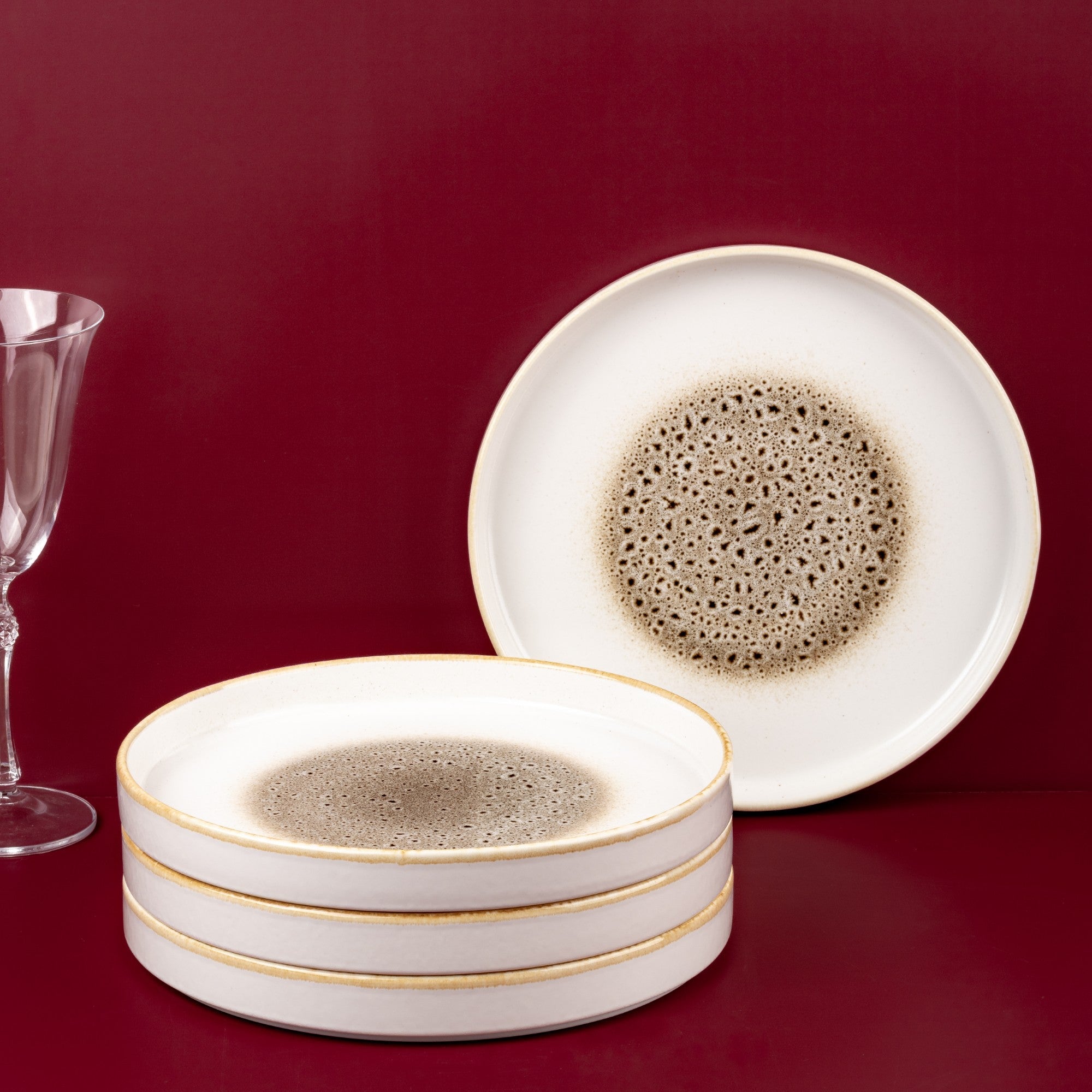 Porcelain Plate | Stackable Dinner Plate| Set of 4
