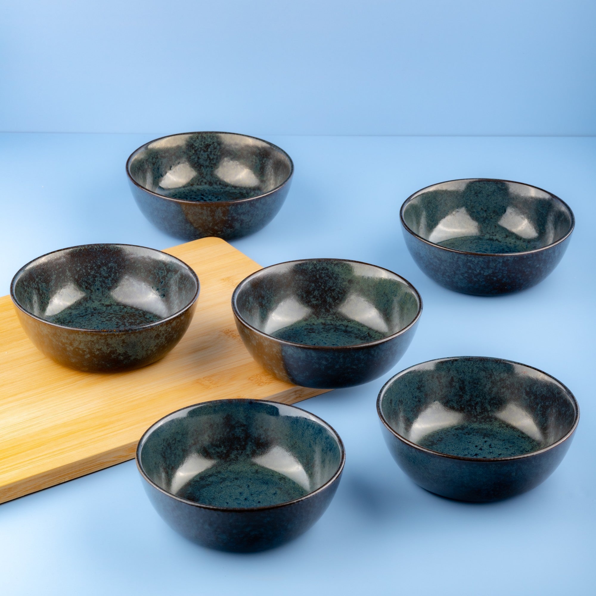 Porcelain Non Stackable Bowl | Reactive Equinox, Set of 8