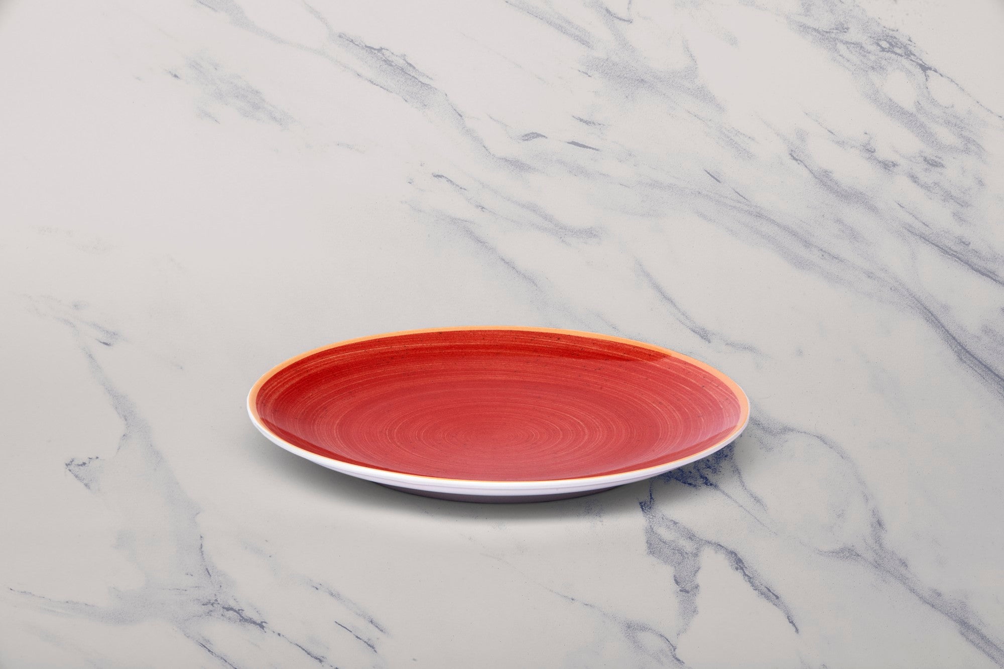 Porcelain Rimless Plate | Vital Coupe Round Plate, Set of 12