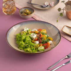 Porcelain Plate | Vital Coupe Round Wok Deep Plate, Set of 6