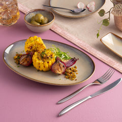 Porcelain Oval Plate | Vital Coupe Oval Platter, Set of 12