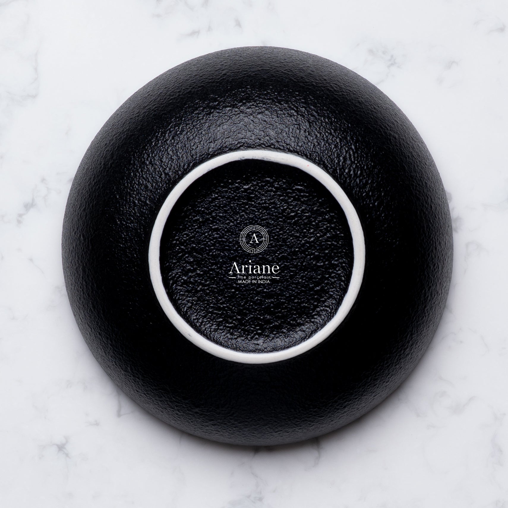 Porcelain Non Stackable Bowl | Black | Set of 8