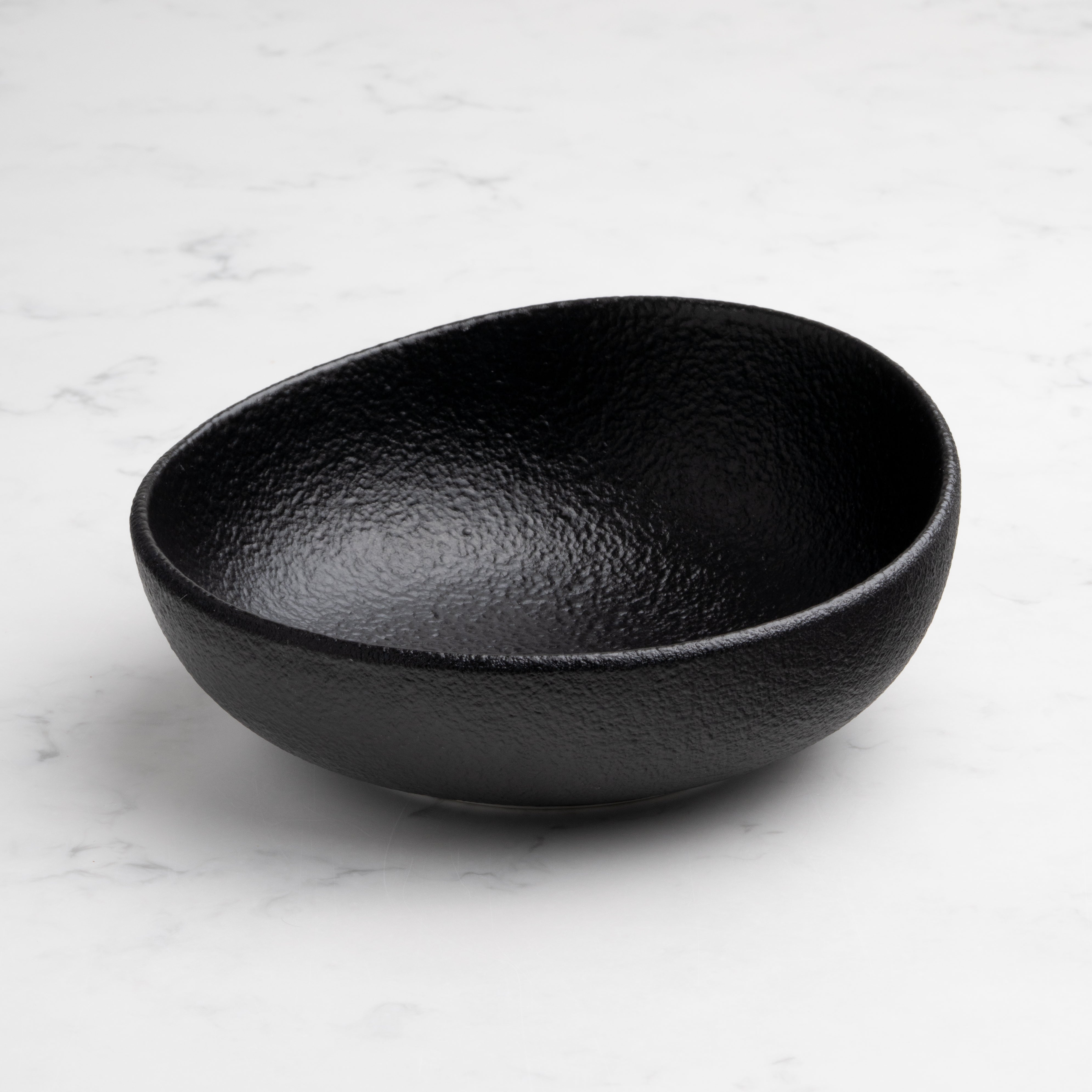 Porcelain Non Stackable Bowl | Black | Set of 8