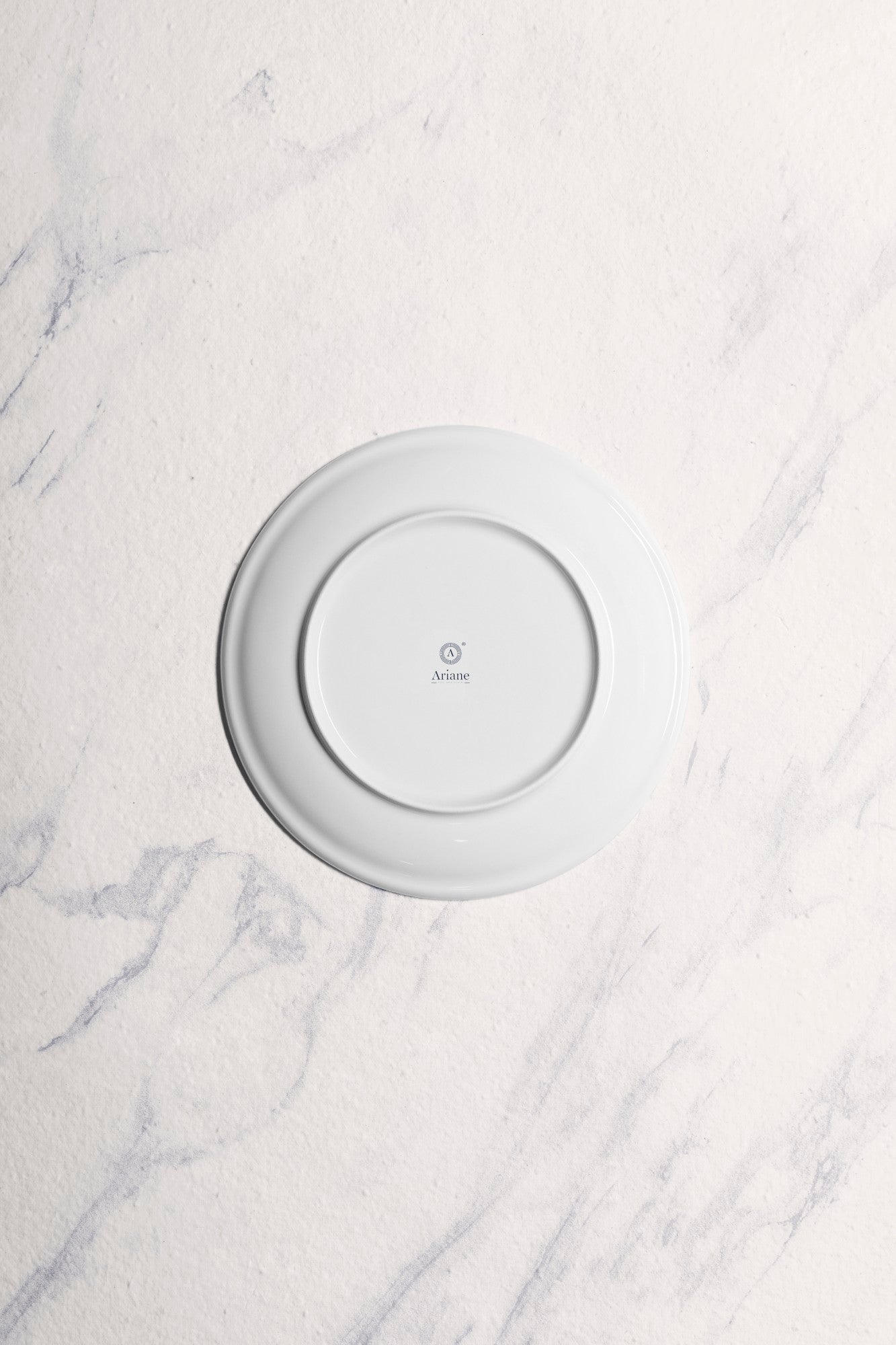 Porcelain Rimless Plate | Vital Coupe Round Plate, Set of 12