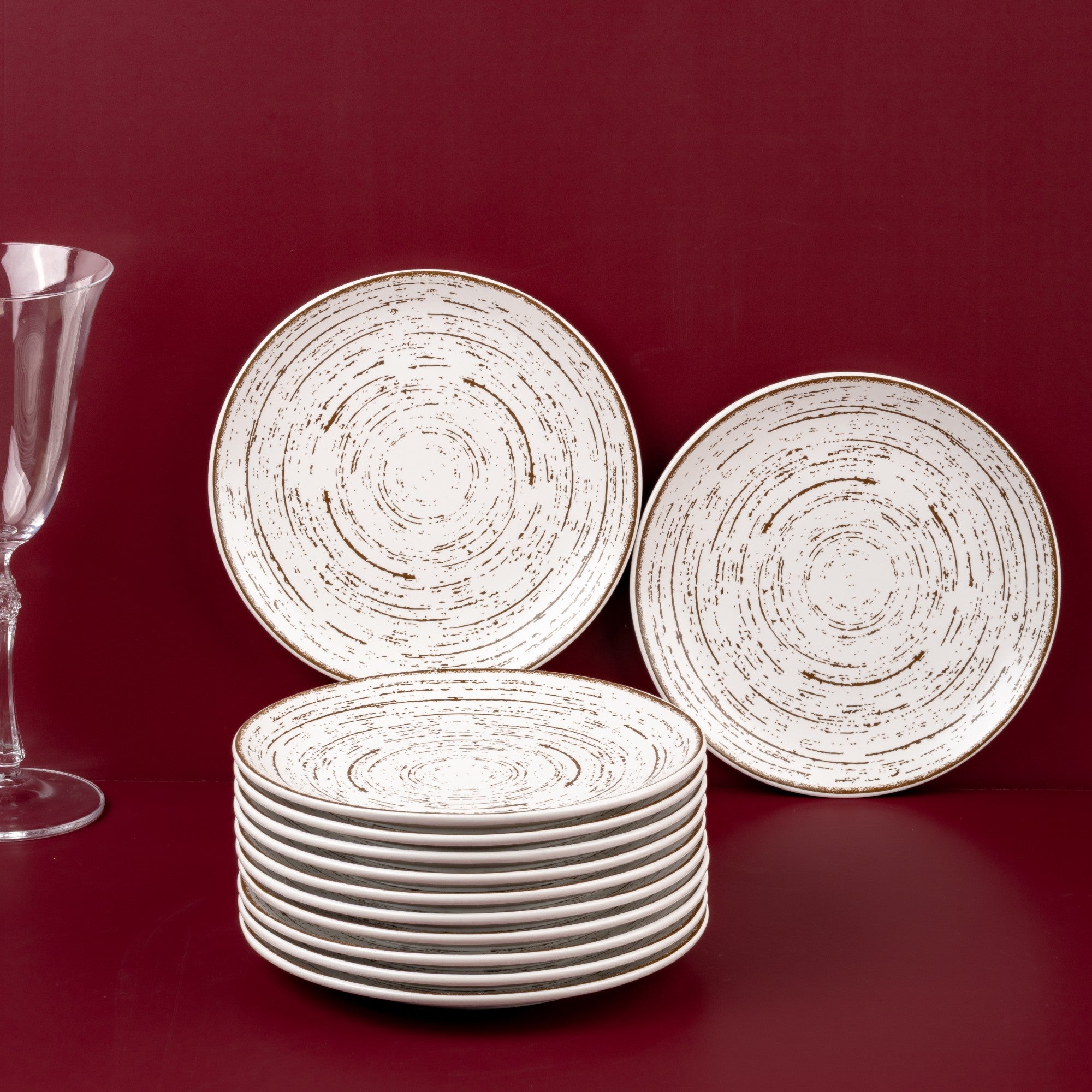Porcelain Plate | Vital Coupe Round Rimless Plate | 12 Pcs