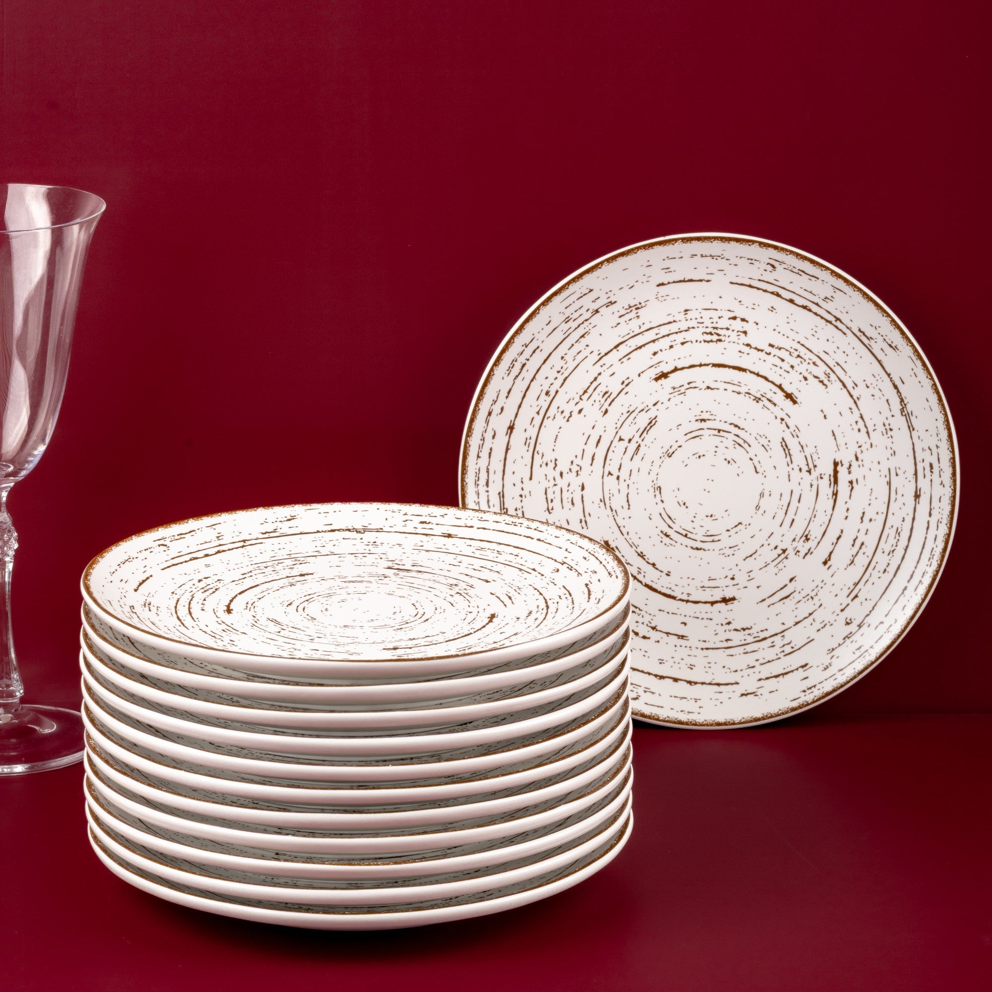 Porcelain Plate | Vital Coupe Round Rimless Plate | 6 Pcs