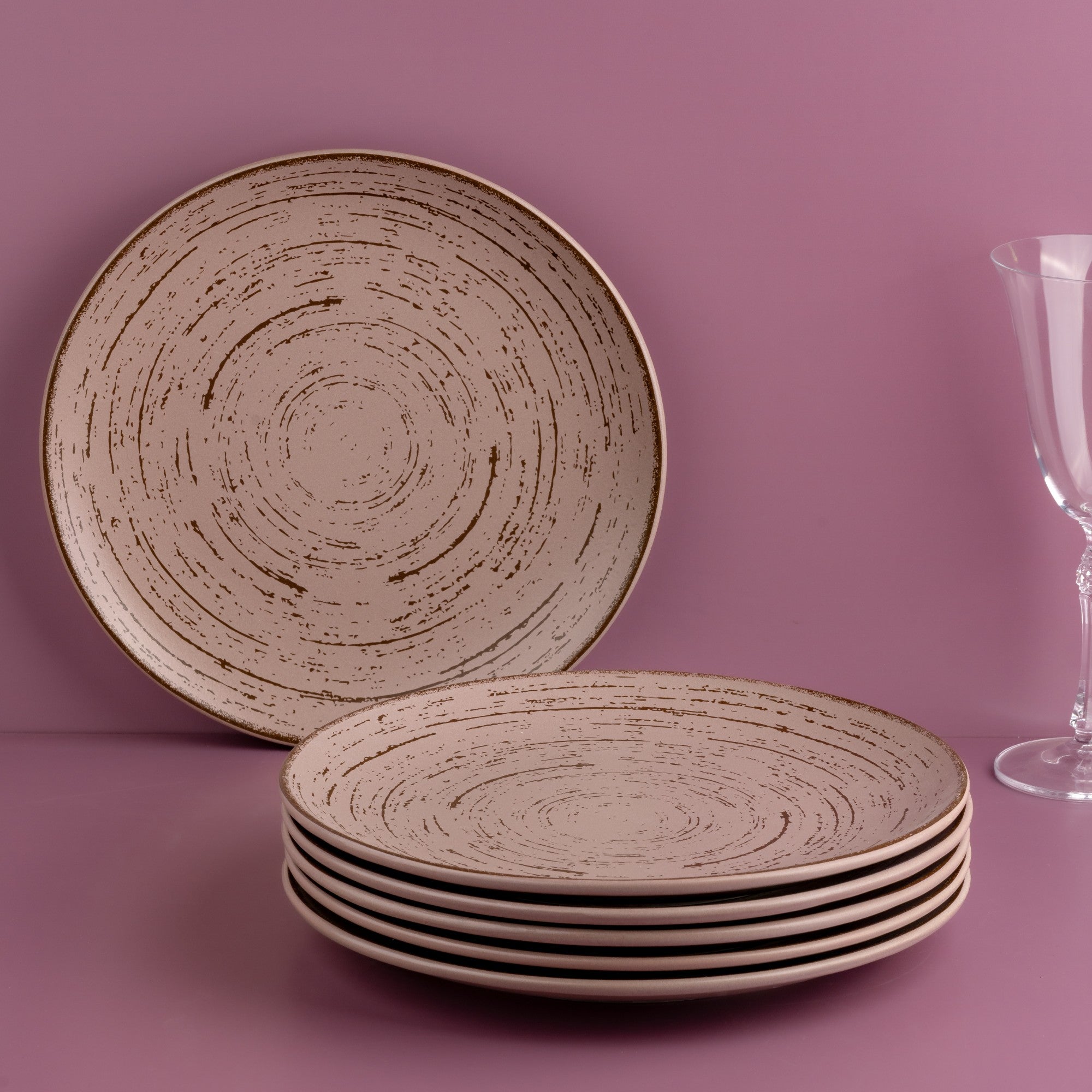 Porcelain Plate | Vital Coupe Round Rimless Plate | 6 Pcs