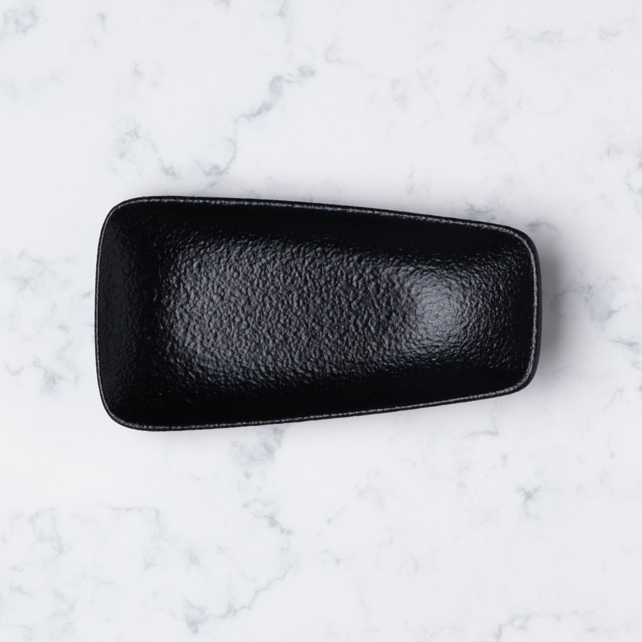 Porcelain Rectangle Plate | Black | Set of 12