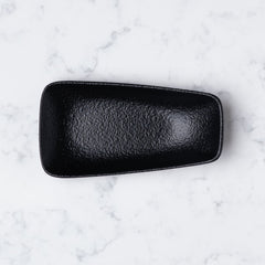 Porcelain Rectangle Plate | Black | Set of 12