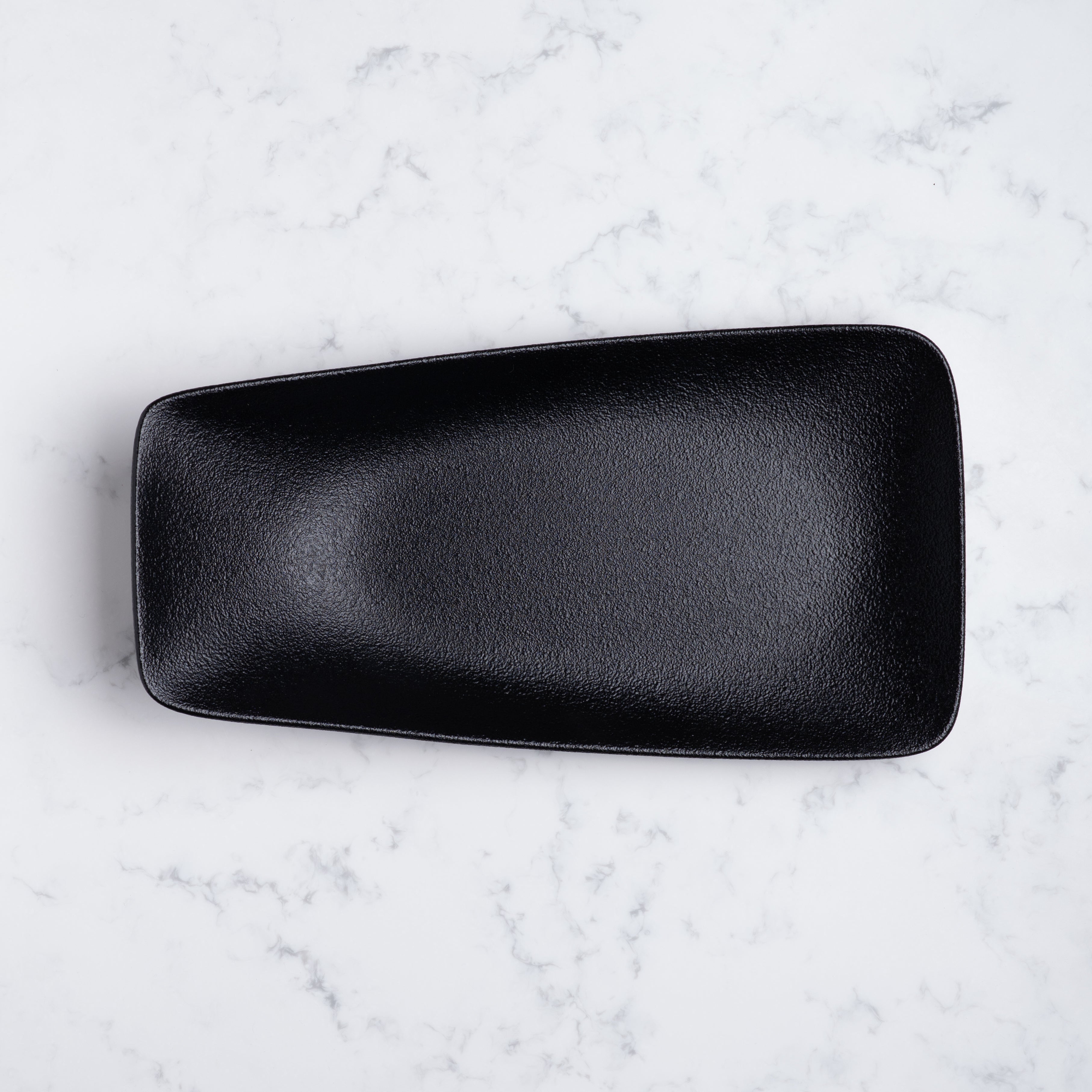 Rectangle Plate | Porcelain | Black, Set of 6