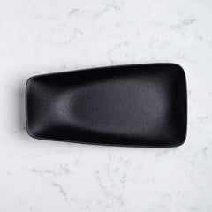 Rectangle Plate | Porcelain | Black, Set of 6