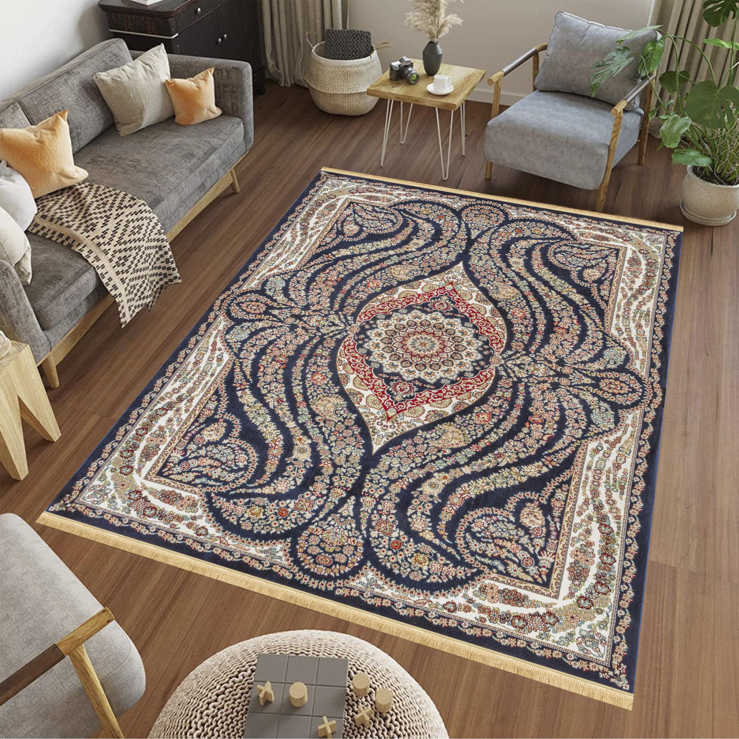 Sultan B001C Area Rug Navy
