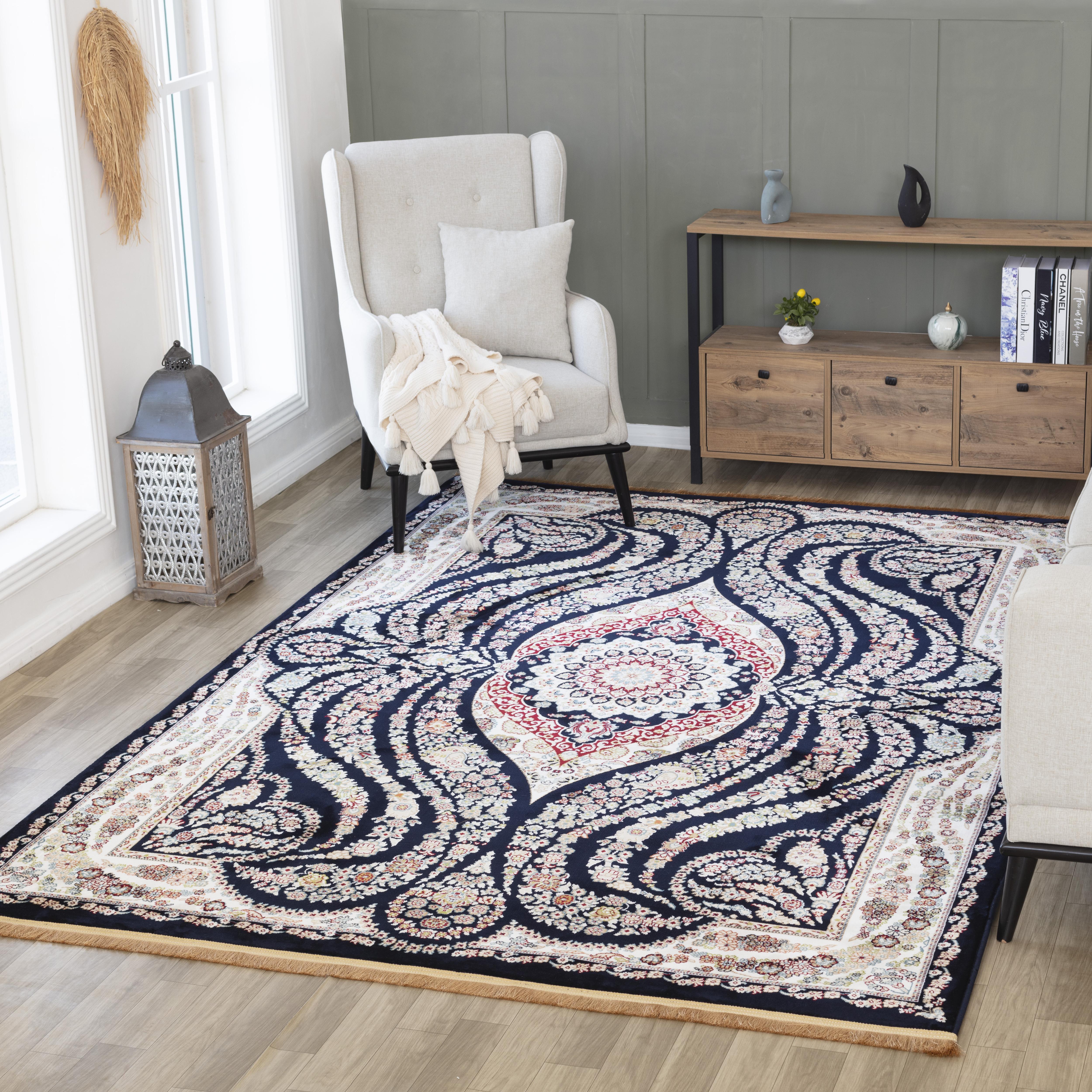 Sultan B001C Area Rug Navy