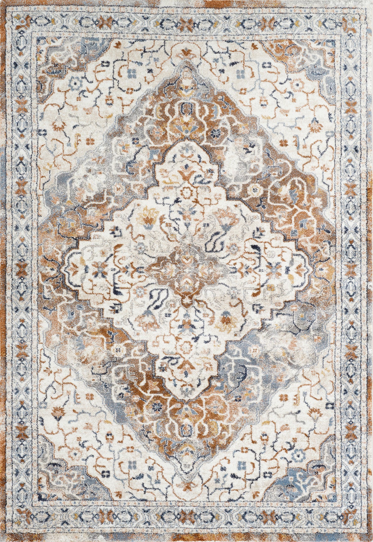 Cornelia B147A Area Rug Ivory/Orange
