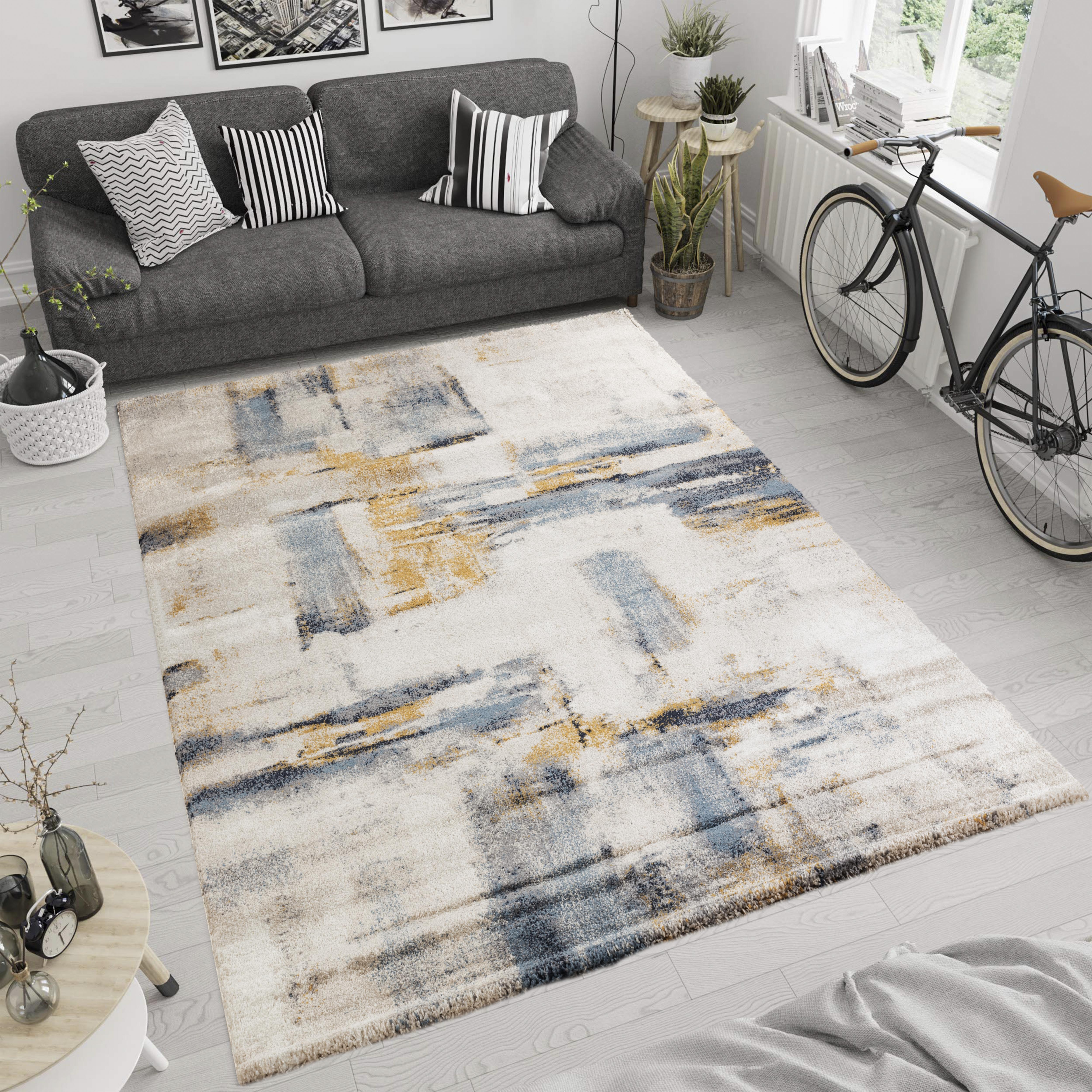 Cornelia B150A Area Rug Yellow/Cream