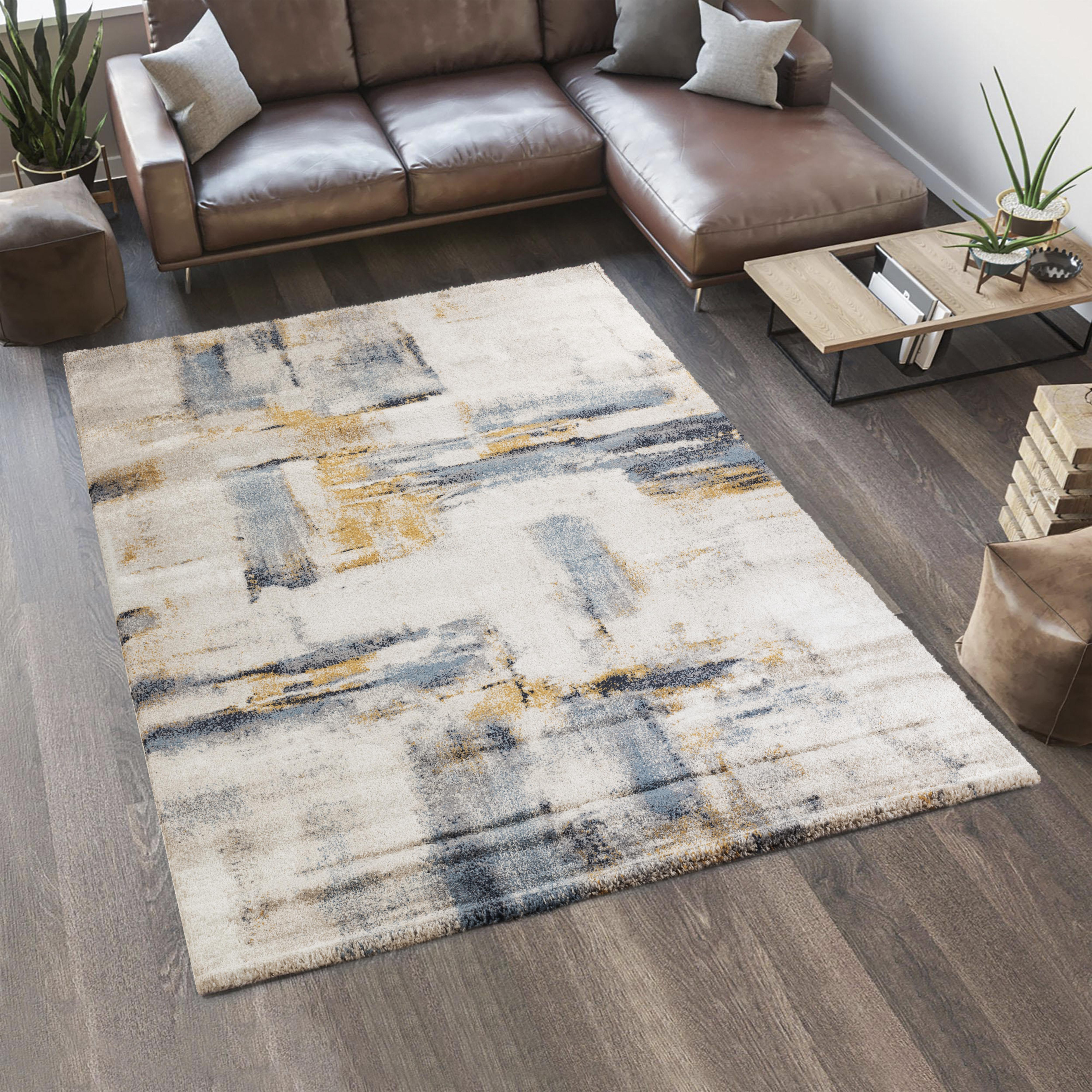 Cornelia B150A Area Rug Yellow/Cream
