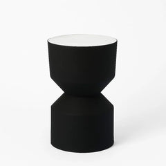 Round Side Table with White Marble Top | Black Metal Round Side Table | White Marble Top | Black Metal Frame | Modern Living Room Accent