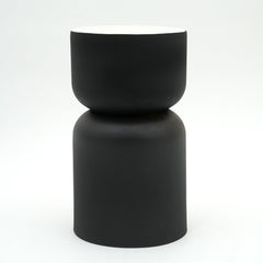 White Marble Side Table | Black Metal Frame | Modern End Table | Stylish Living Room Accent