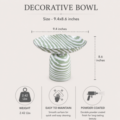 Decorative Striped  Bowl | Sculptural Décor