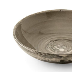Carbon Ceramic Pasta Bowl 13.5 oz | Black Marbled Serving Bowl