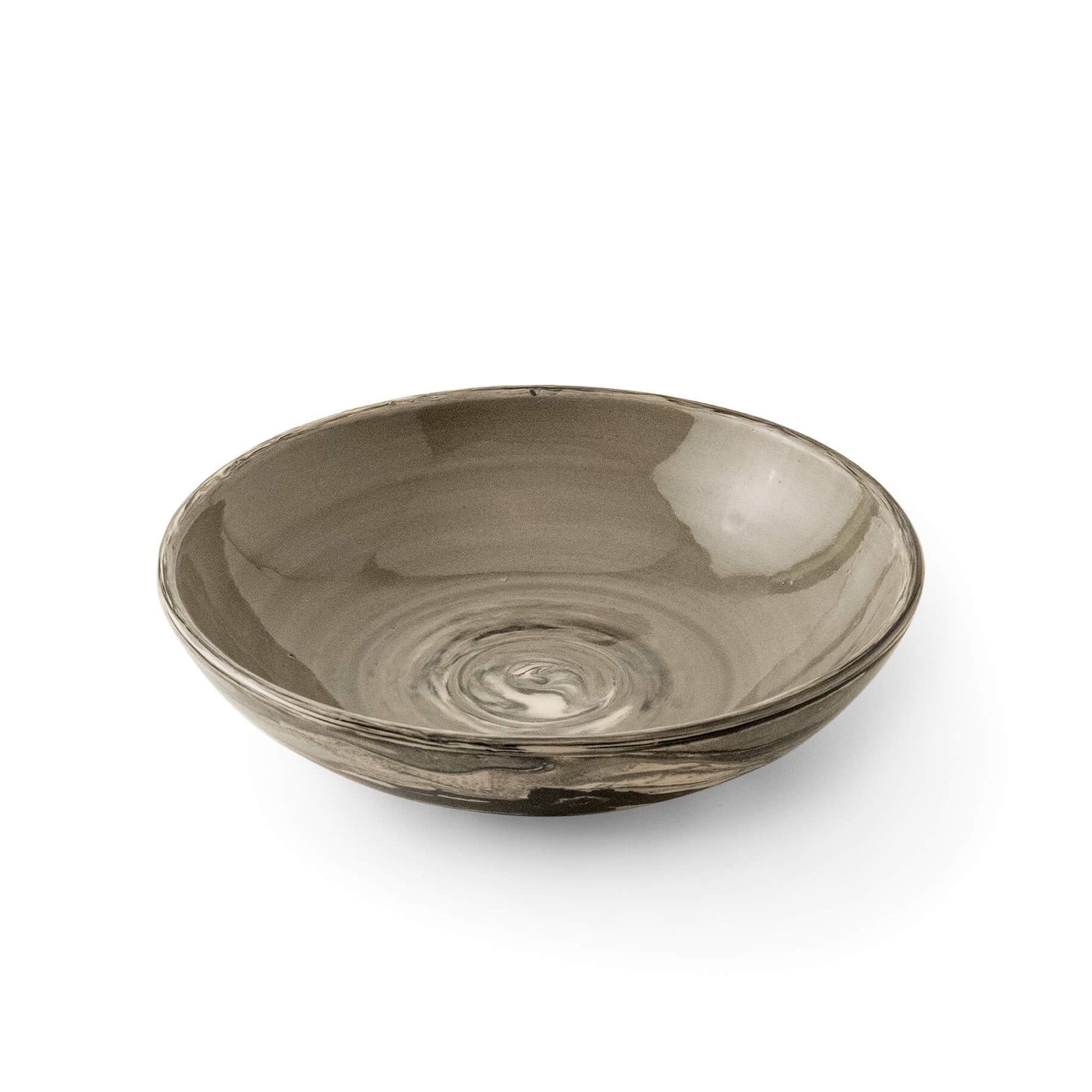 Carbon Ceramic Pasta Bowl 13.5 oz | Black Marbled Serving Bowl