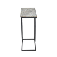 Modern C-Shape Marble Top Side Table | Luxury End Table for Living Room & Bedroom Decor