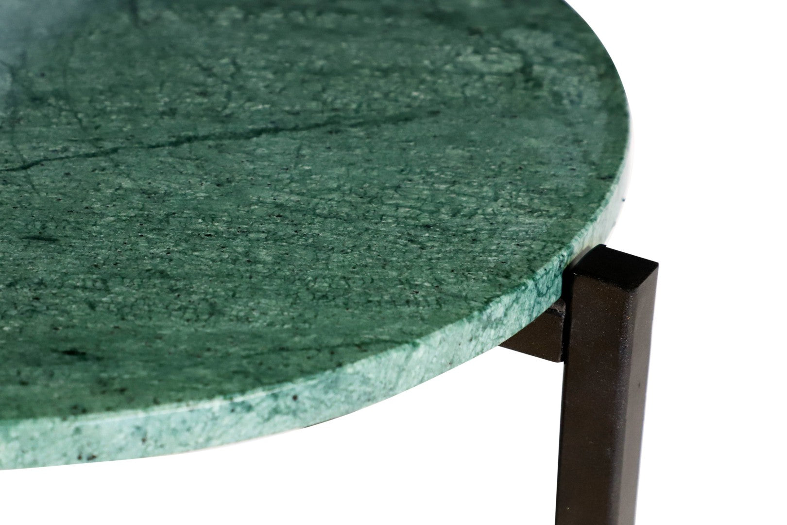 Green Marble Side Table 21" | Metal Legs End Table (Grey/Gold Options)
