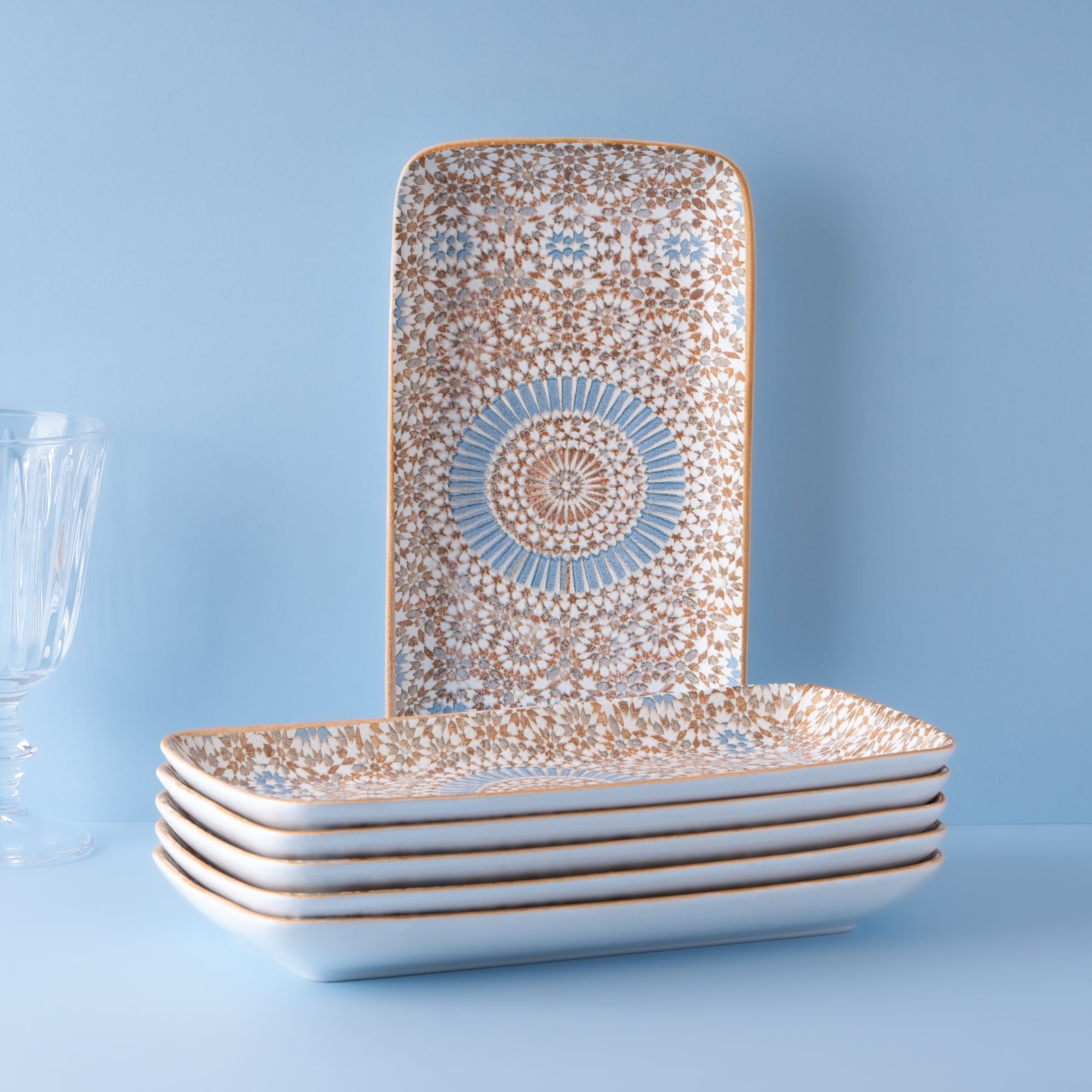 Rectangle Plate | Porcelain, Pack of 6