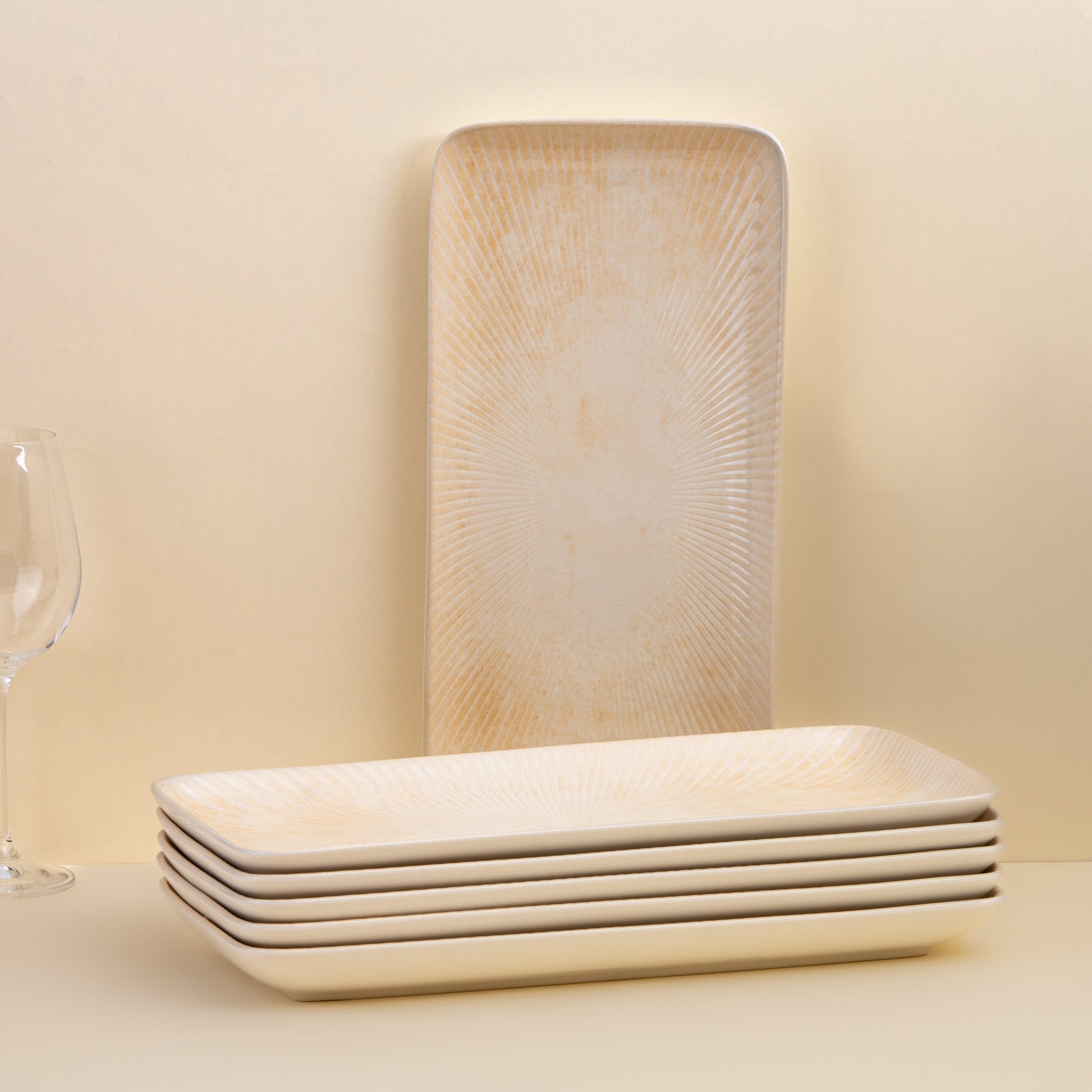 Rectangle Plate | Porcelain, Set of 6