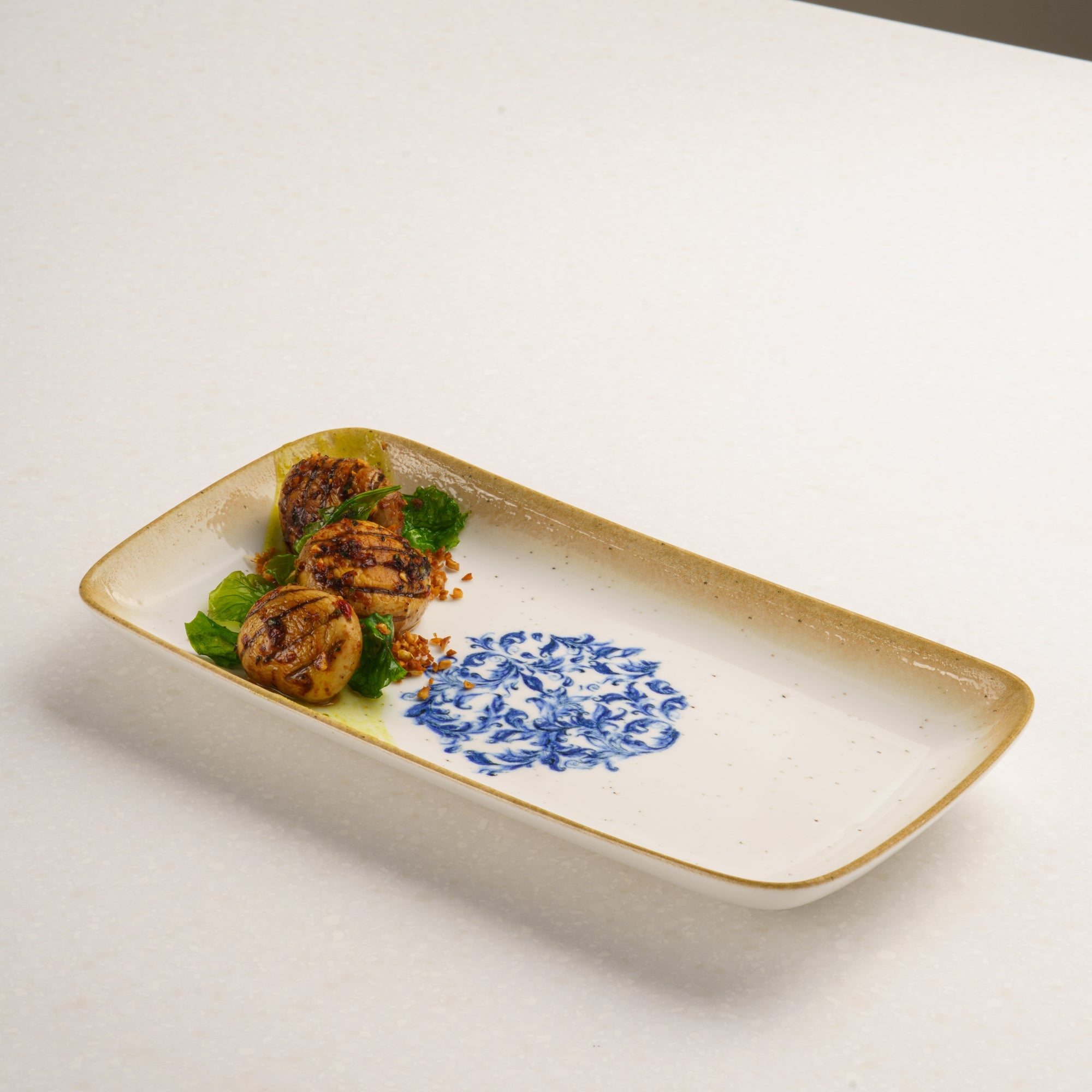 Rectangle Plate | Amalfi | Porcelain, Set of 6