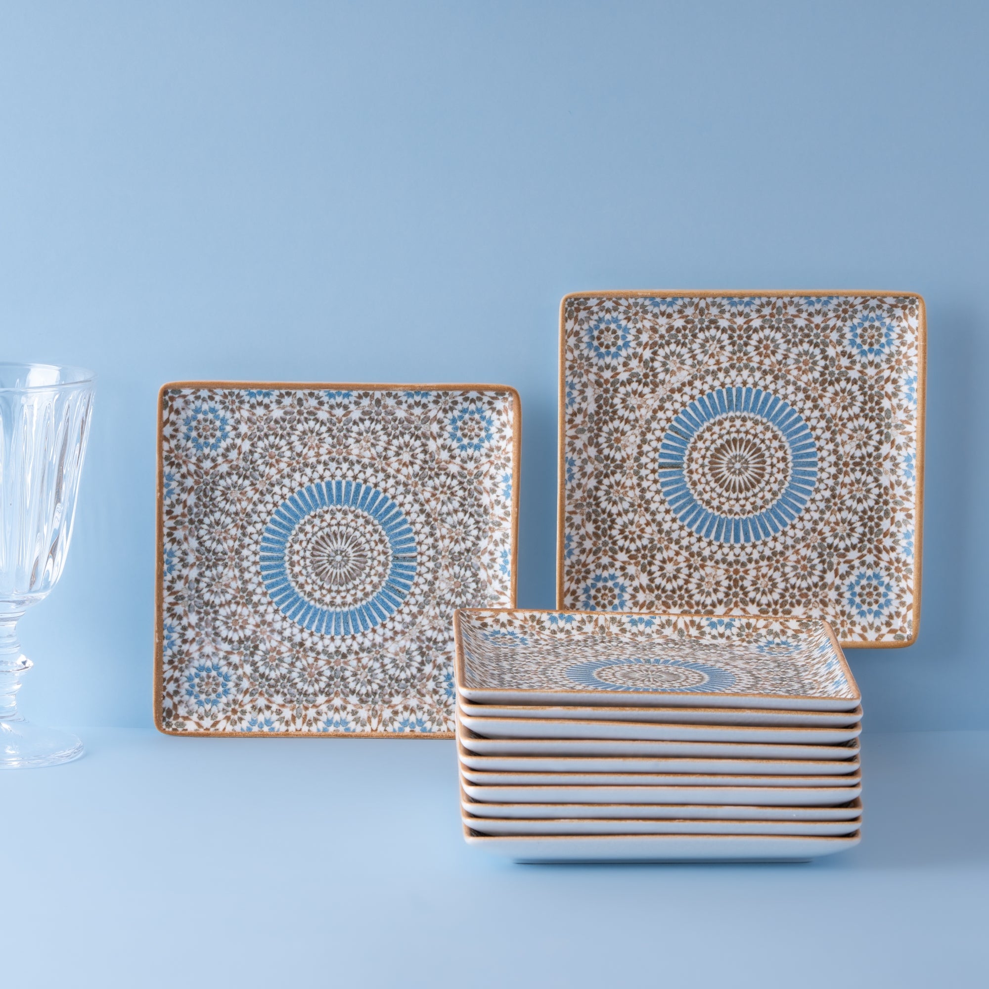 Square Platter With Foot | Porcelain, 6.2" | Pack of 12