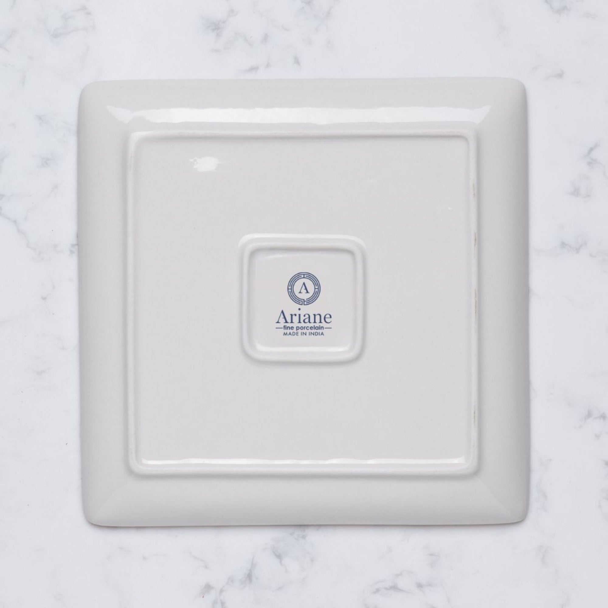 Premium Square Platter with Foot | Porcelain | 6.2" | Set of 12