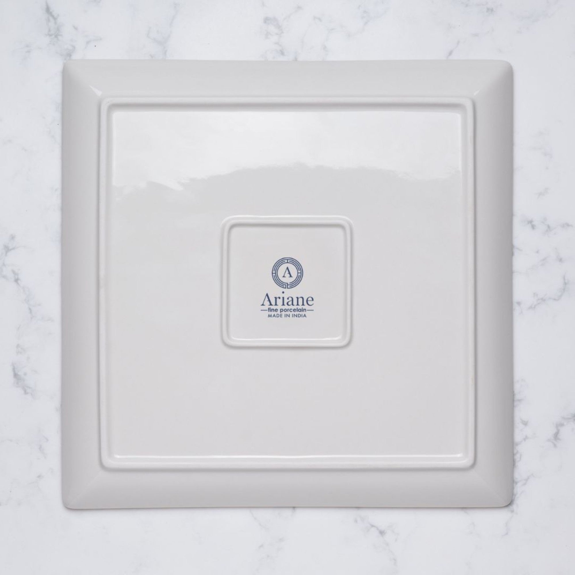 Premium Square Platter with Foot | Porcelain | Set of 6