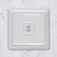 Square Platter With Foot | 6.2"| Porcelain, Pack of 6