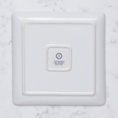 Square Platter With Foot |  Porcelain | Set of 6