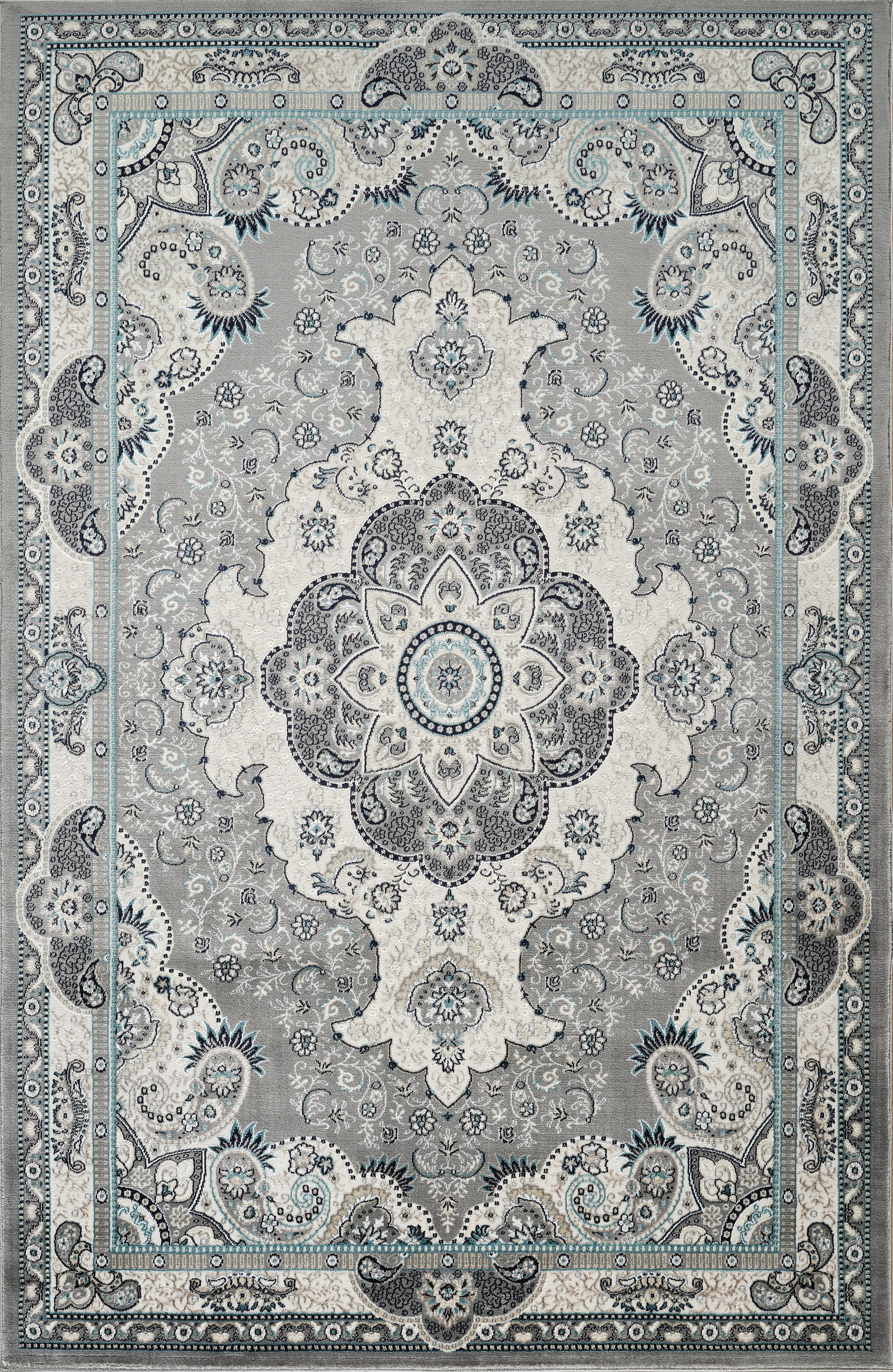 Hereke 470 Area Rug Grey