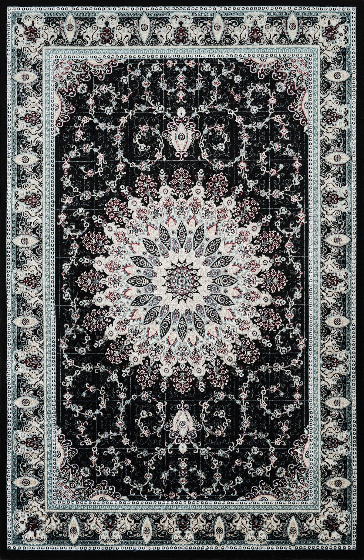 Hereke 478 Area Rug Black