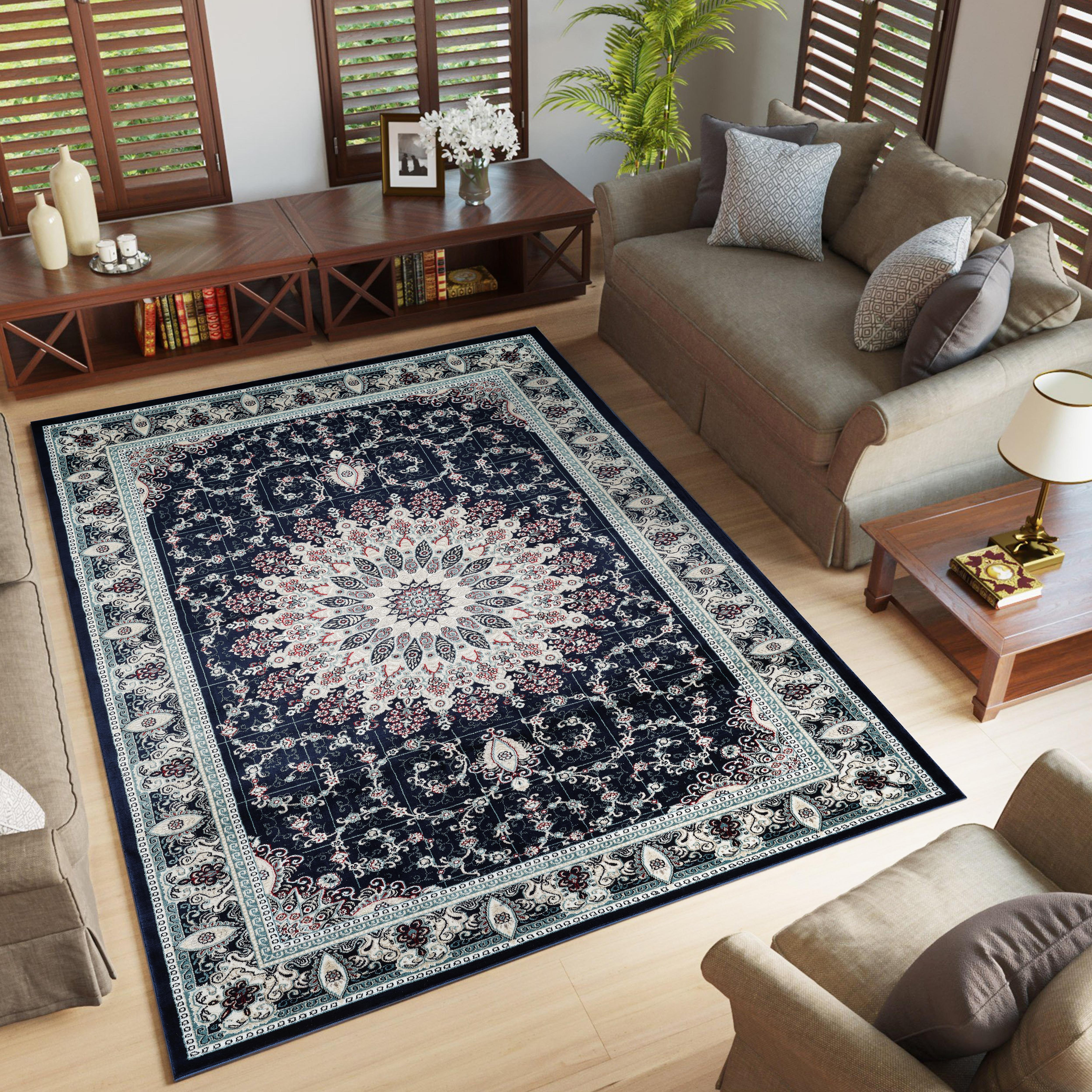 Hereke 478 Area Rug Navy