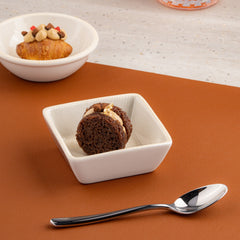 Square Plate | 4.4", Porcelain | Pack of 18