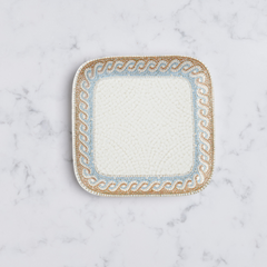 Porcelain Square Plate | Athena, Set of 18