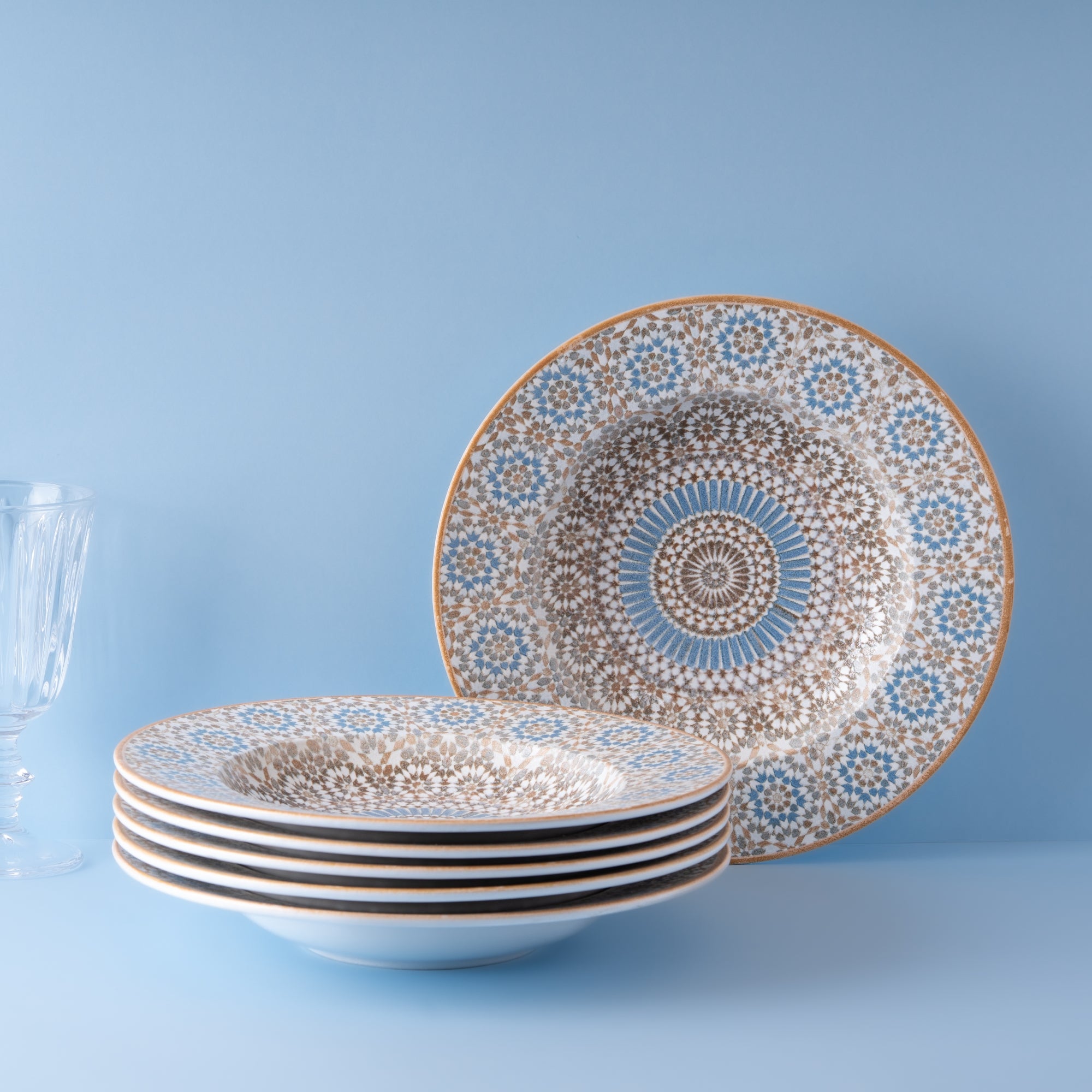 Tangier Deep Plate | Porcelain |  Pack of 6