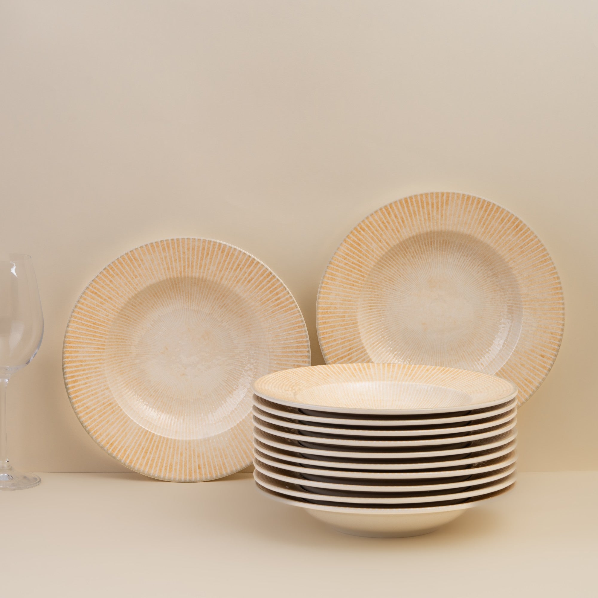 Porcelain Deep Plate | Sand, 8.45oz, | Pack of 12