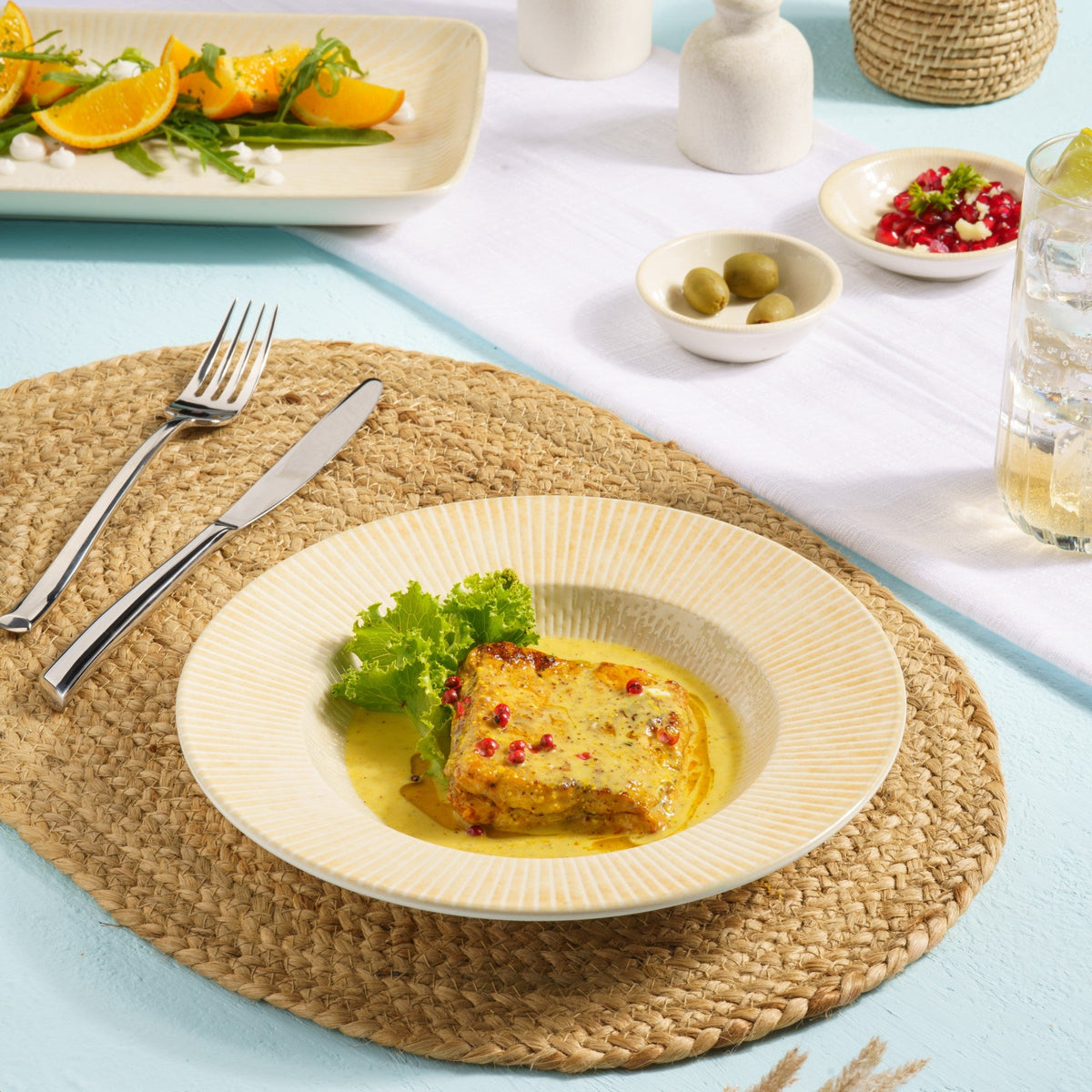 Porcelain Deep Plate | Sand, 8.45oz, | Pack of 12