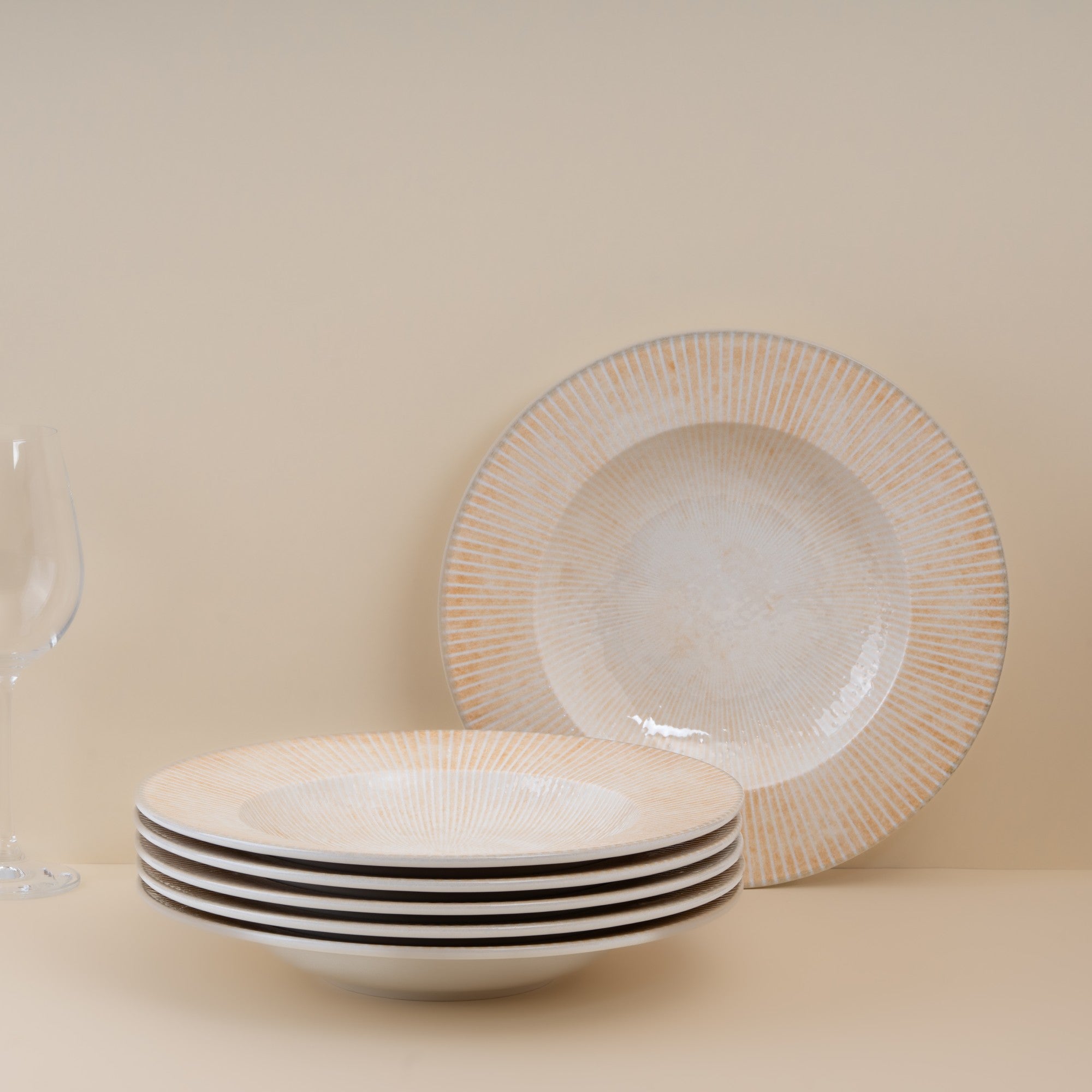 Porcelain Deep Plate | Sand, 11.83oz, | Pack of 12