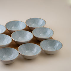 Elegant Porcelain Service Nappy Bowl | Set of 12