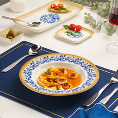 Short Rim Stackable Plate | Porcelain, Set of 4